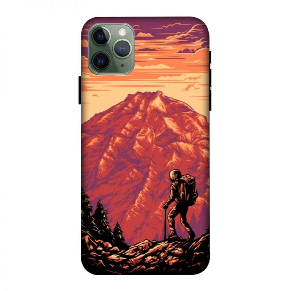 Hiker in Mountain iPhone 11 Pro Max Mobile Cover