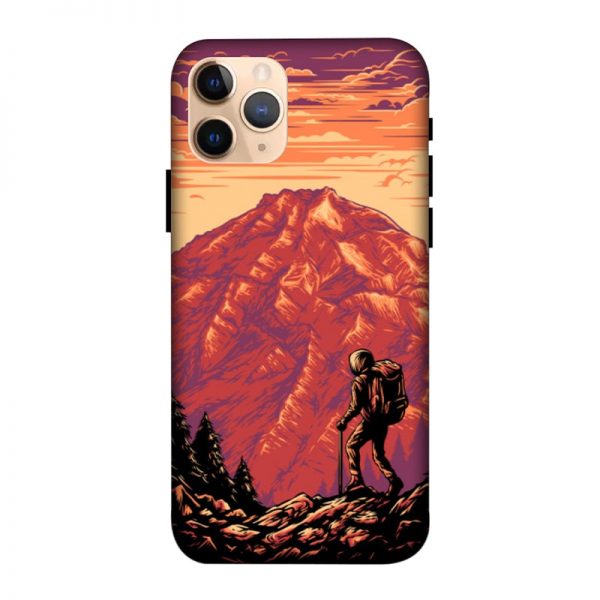 Hiker in Mountain iPhone 11 Pro Mobile Cover