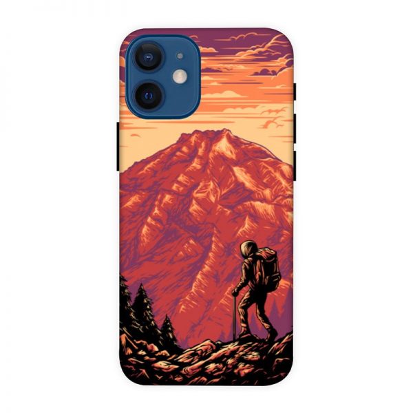 Hiker in Mountain iPhone 12 Mini Mobile Cover
