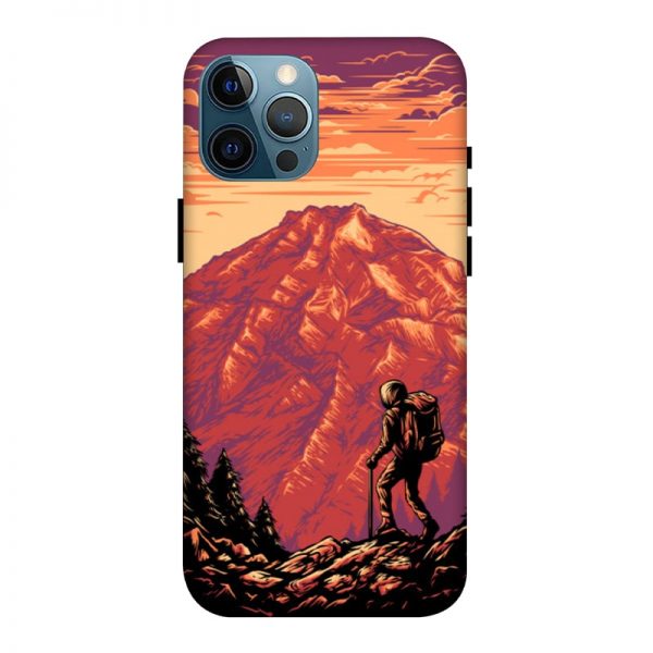 Hiker in Mountain iPhone 12 Pro Max Mobile Cover