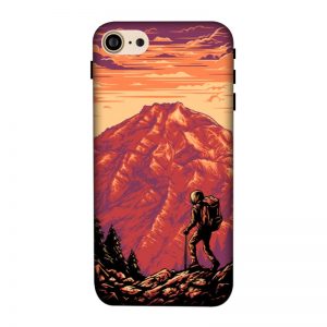 Hiker in Mountain iPhone 8 Mobile Cover