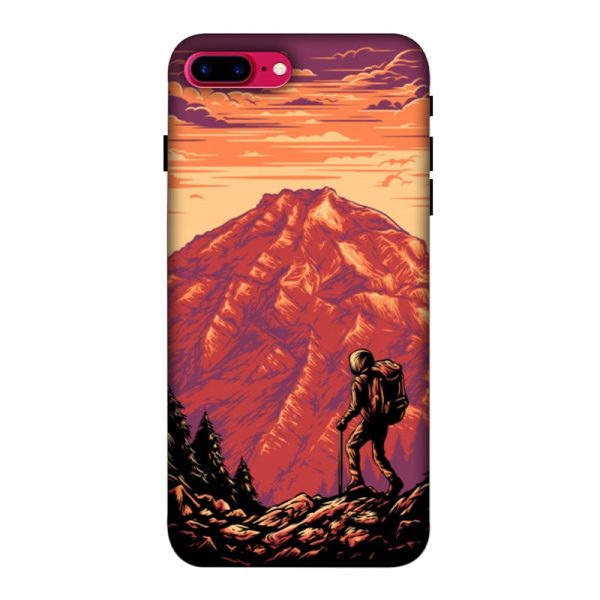 Hiker in Mountain iPhone 8 Plus Mobile Cover