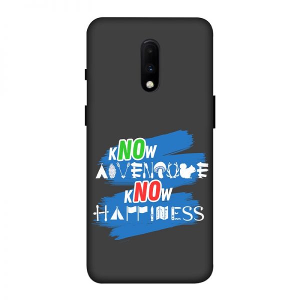 Know Adventure Know Happiness OnePlus 7 Mobile Cover