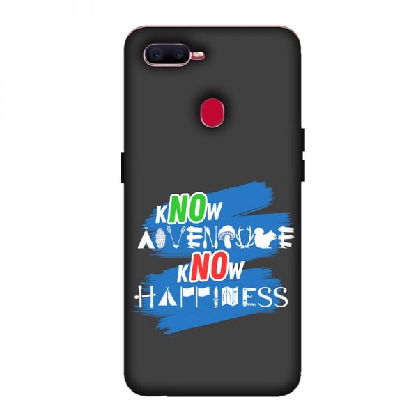 Know Adventure Know Happiness Oppo F9 Mobile Cover