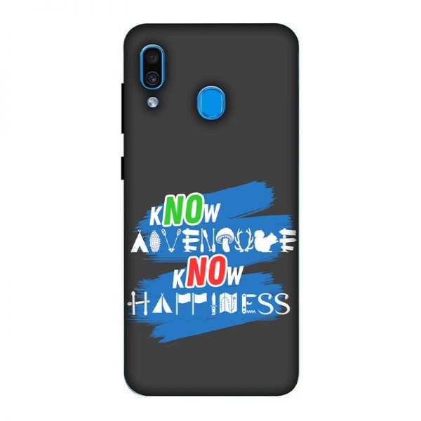 Know Adventure Know Happiness Samsung A30 Mobile Cover