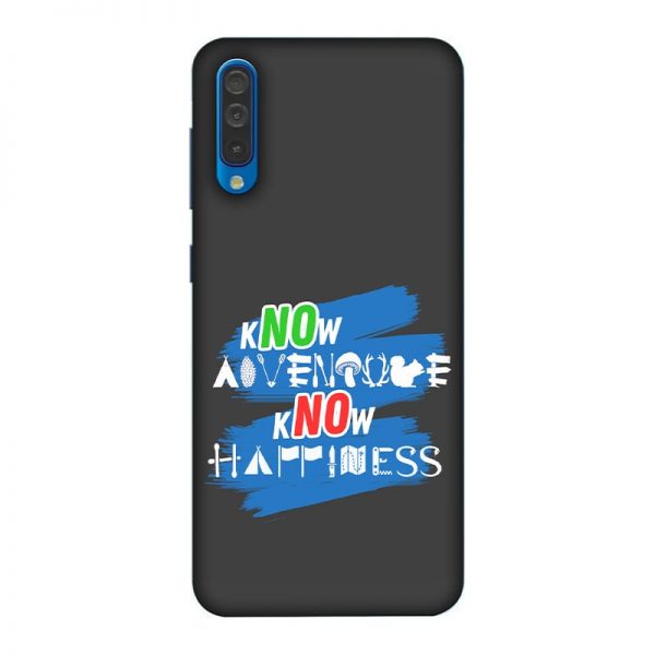 Know Adventure Know Happiness Samsung A50 Mobile Cover
