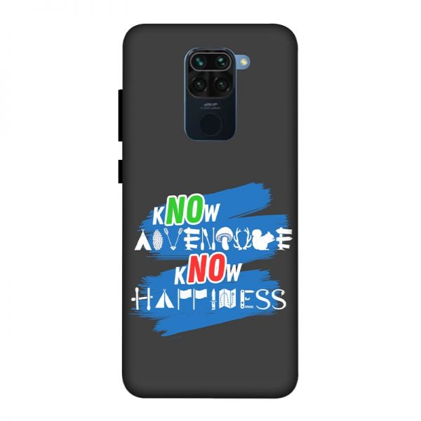 Know Adventure Know Happiness Redmi Note 9 Mobile Cover