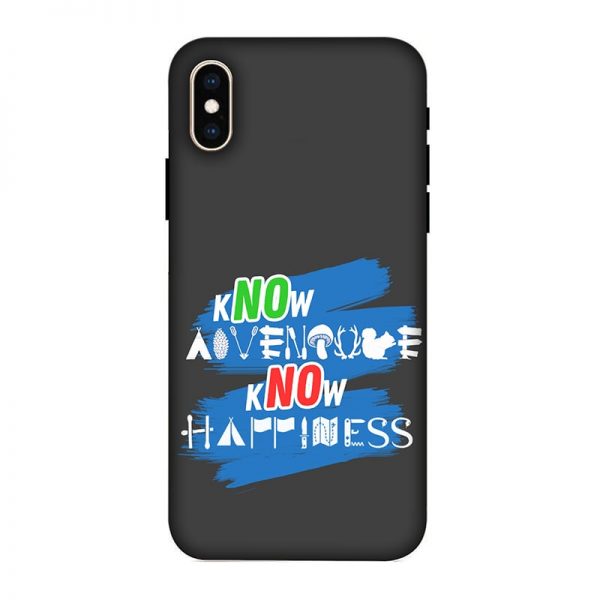 Know Adventure Know Happiness iPhone XS Mobile Cover