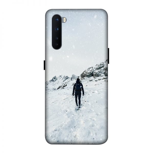 Trekker in Snow OnePlus Nord Mobile Cover