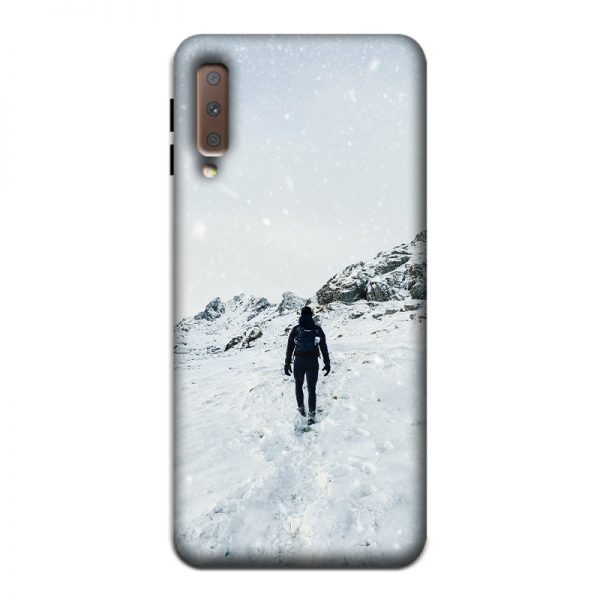 Trekker in Snow Samsung A7 2018 Mobile Cover