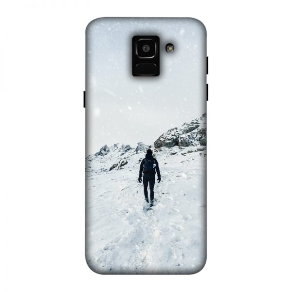 Trekker in Snow Samsung J6 Mobile Cover