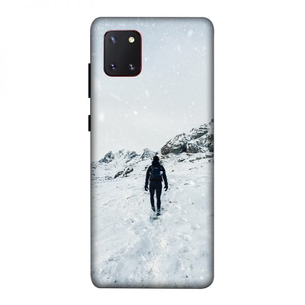 Trekker in Snow Samsung Galaxy Note 10 Lite Mobile Cover