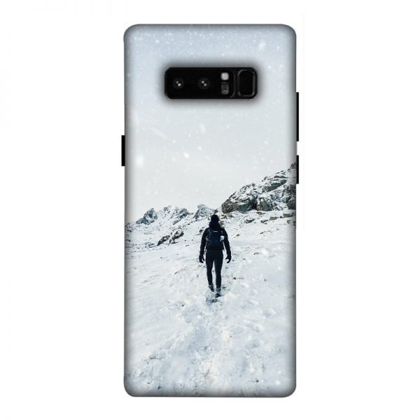 Trekker in Snow Samsung Galaxy Note 8 Mobile Cover
