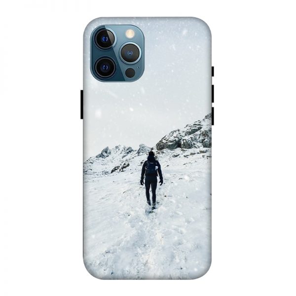 Trekker in Snow iPhone 12 Pro Max Mobile Cover