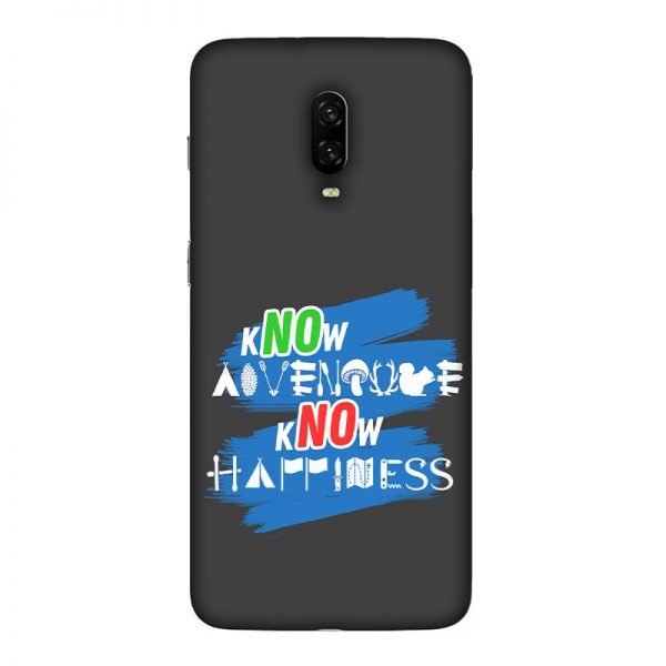 Know Adventure Know Happiness OnePlus 6T Mobile Cover